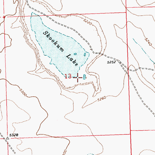 Topographic Map of Skookum Lake Waterhole, OR
