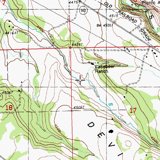 Topographic Map of Little Reservoir Number One, OR