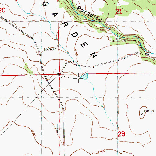 Topographic Map of Little Reservoir Number Six, OR