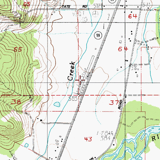 Topographic Map of Walker Airport, OR