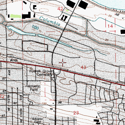 Topographic Map of Wallace Airstrip, OR