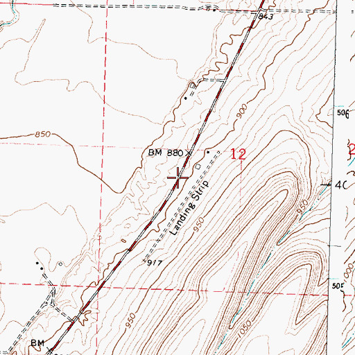 Topographic Map of West Buttercreek Airport, OR