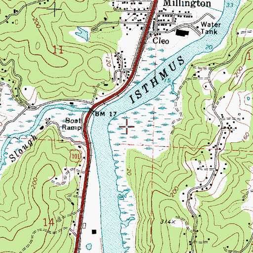 Topographic Map of Westlog Airstrip (historical), OR