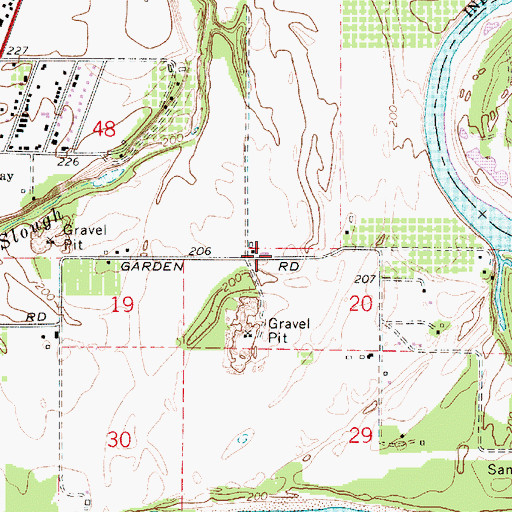 Topographic Map of Winn Airport, OR