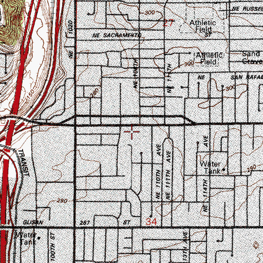 Topographic Map of Woodland Park Hospital Helipad, OR