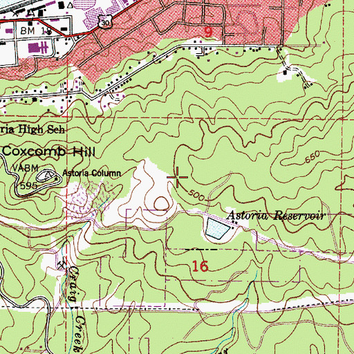 Topographic Map of KBKN-FM, OR