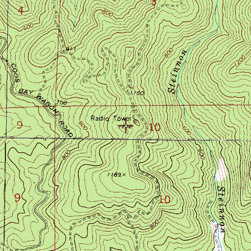 Topographic Map of KSHR-FM, OR