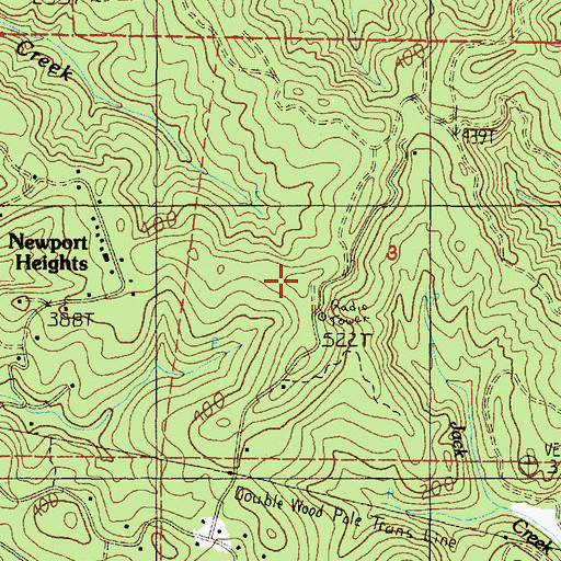 Topographic Map of KCEL-FM, OR