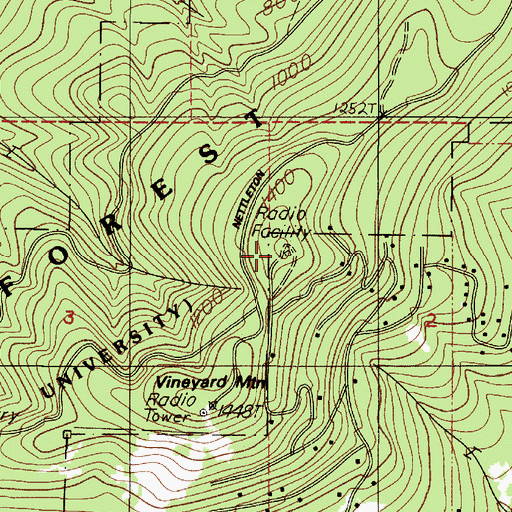 Topographic Map of KHPE-FM, OR