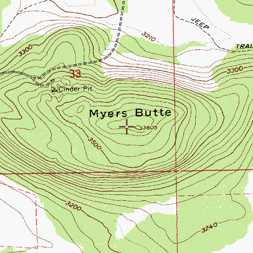 Topographic Map of KIJK-FM, OR