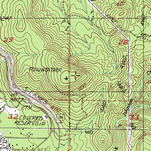 Topographic Map of KNPT-FM, OR