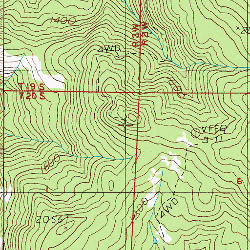 Topographic Map of KRNN-FM, OR