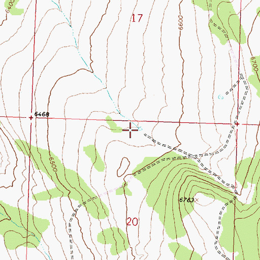 Topographic Map of Sidewinder Waterhole, OR