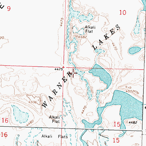 Topographic Map of Canterbury Reservoir, OR