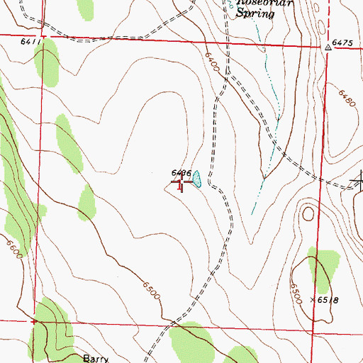Topographic Map of North Barry Reservoir, OR