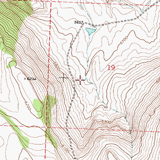 Topographic Map of L J H Reservoir, OR