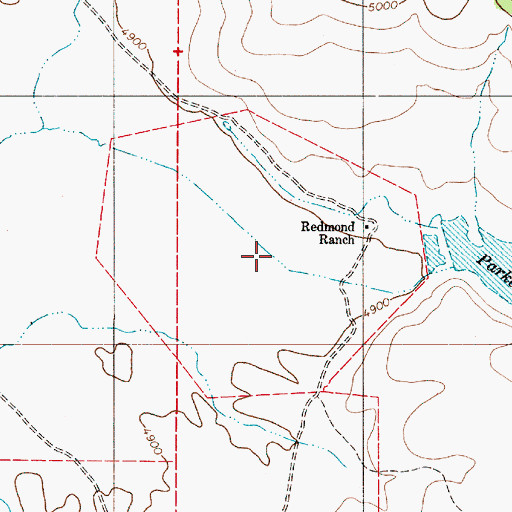 Topographic Map of Parker Ditch, OR