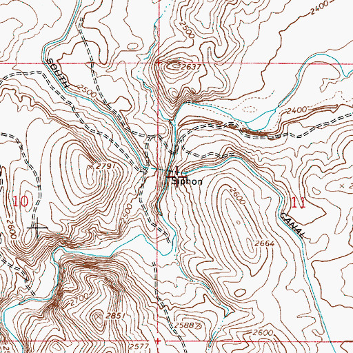 Topographic Map of Succor Creek Siphon, OR