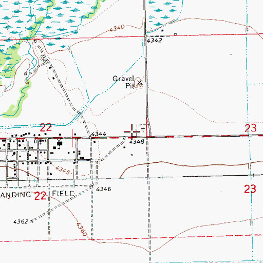 Topographic Map of Silver Lake Cemetery, OR
