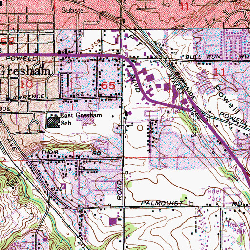 Topographic Map of KRDR-AM, OR