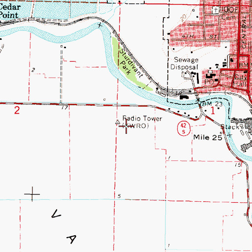 Topographic Map of KSHR-AM, OR