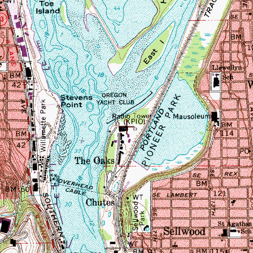 Topographic Map of KLIQ-AM, OR