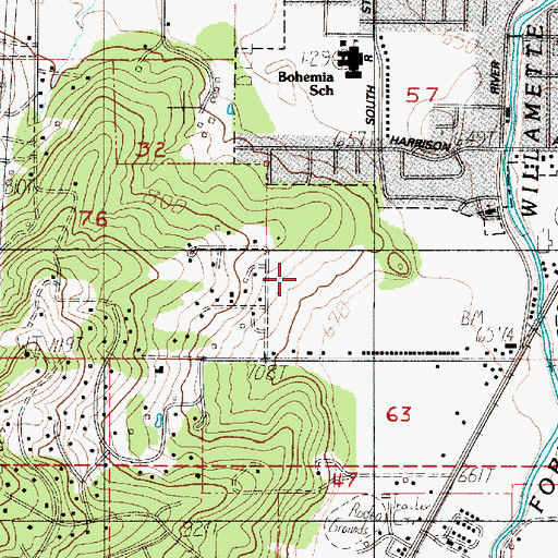 Topographic Map of KNND-AM, OR