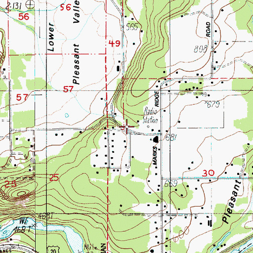 Topographic Map of KFIR-AM, OR