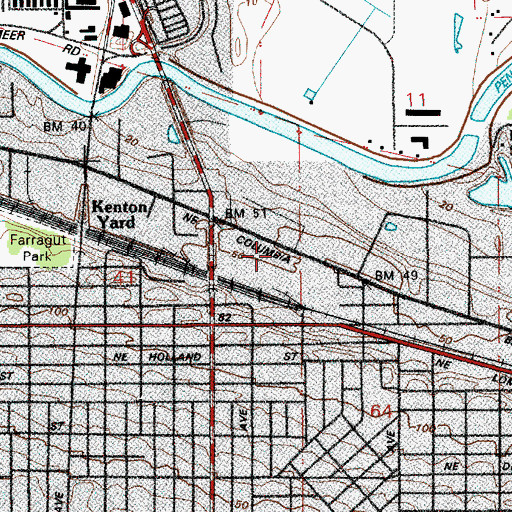 Topographic Map of Town Concrete Pipe Airstrip (historical), OR