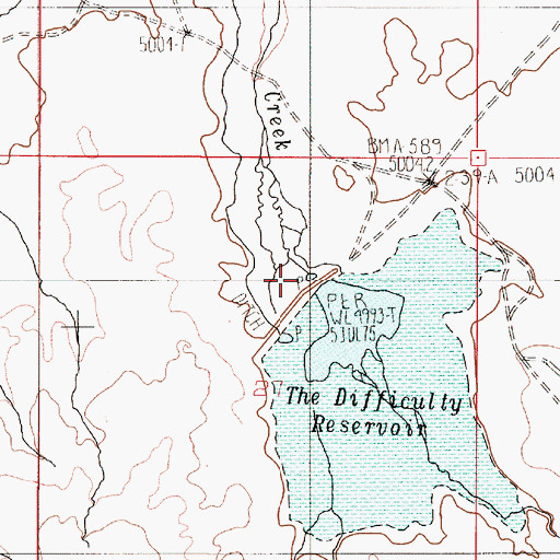 Topographic Map of Maher Dam, OR