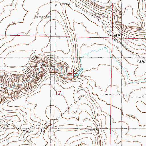 Topographic Map of Oron Thompson Reservoir, OR