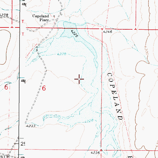 Topographic Map of Butte Reservoir, OR