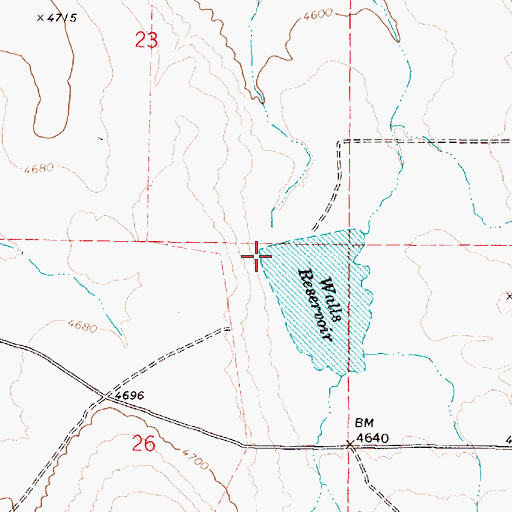 Topographic Map of Beers Dam, OR