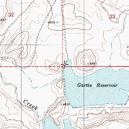 Topographic Map of Arritola Dam, OR