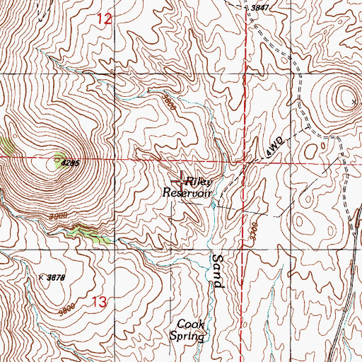 Topographic Map of Riley Dam, OR