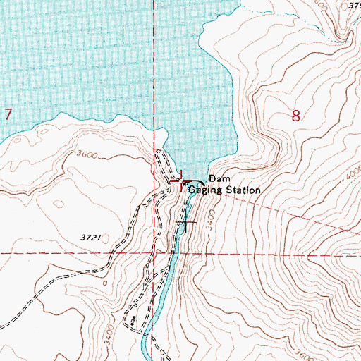 Topographic Map of Warm Springs Dam, OR