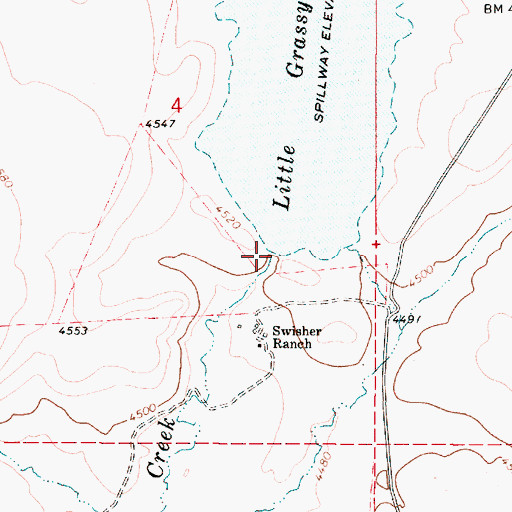 Topographic Map of Sommerville Dam, OR