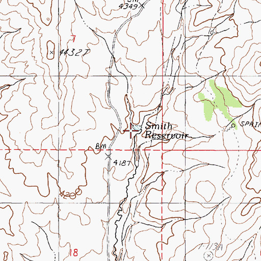 Topographic Map of Smith Dam, OR