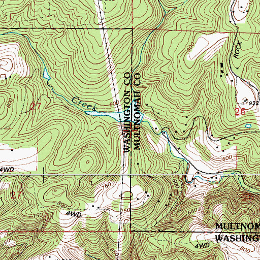 Topographic Map of Van Raden Dam, OR
