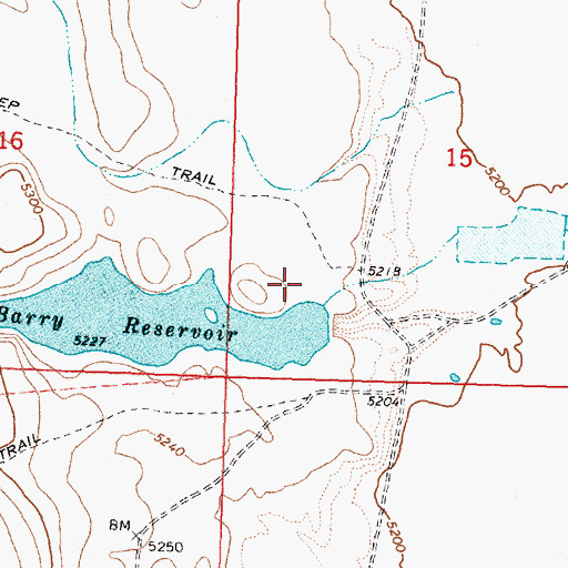 Topographic Map of Nick Barry Dam, OR