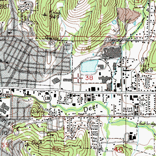 Topographic Map of Youngs Bay Lumber Company Pond, OR