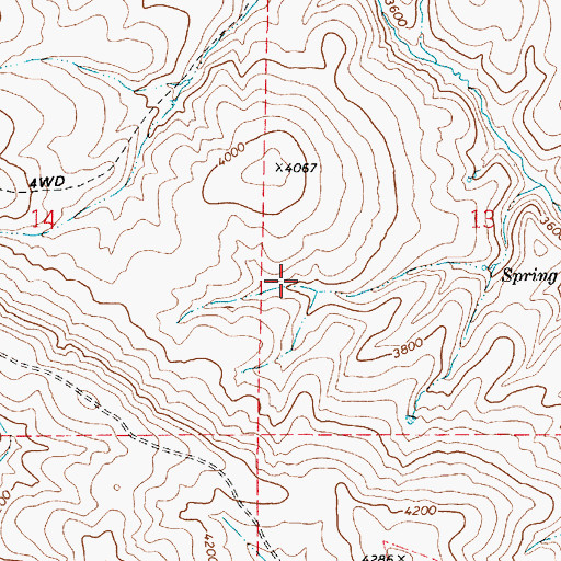 Topographic Map of Sheep Waterhole, OR