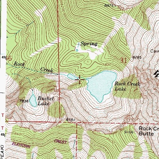 Topographic Map of Rock Lake Dam, OR