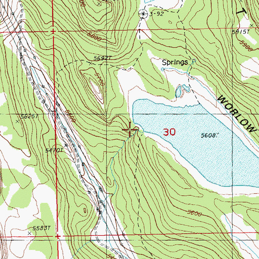 Topographic Map of McCoy Dam, OR