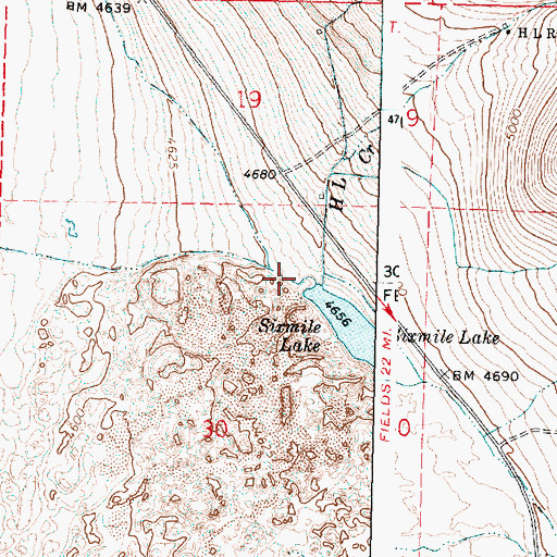 Topographic Map of H L Dam, OR