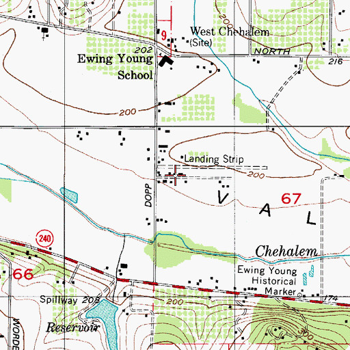 Topographic Map of Chehalem Airpark, OR