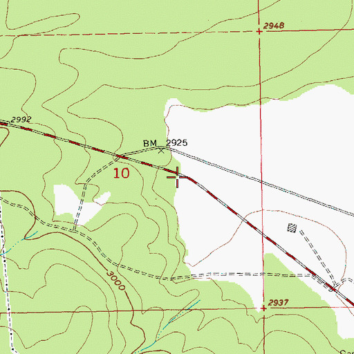 Topographic Map of Cline Falls Air Park, OR
