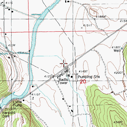 Topographic Map of Compressor Station 14 Airstrip (historical), OR