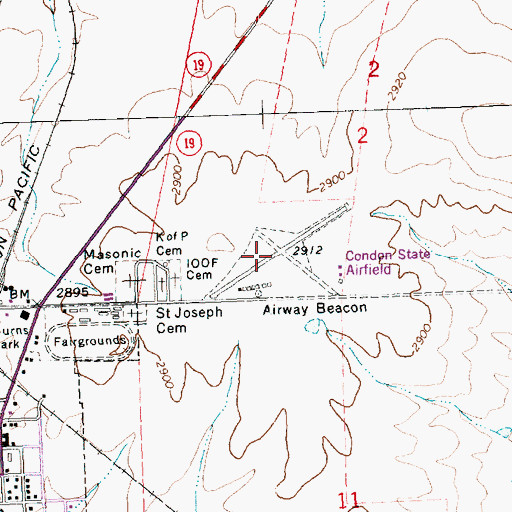 Topographic Map of Condon State Pauling Field, OR