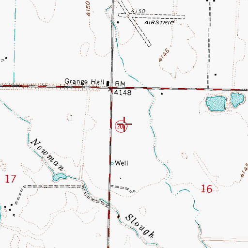 Topographic Map of Davis Airstrip (historical), OR